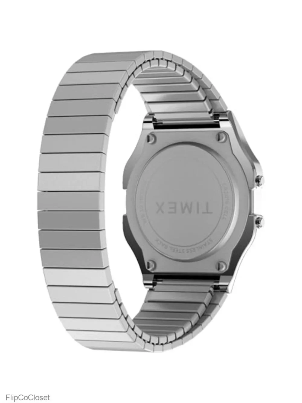 Men's Timex Classic Digital 34mm Watch Stainless Steel Expansion Band